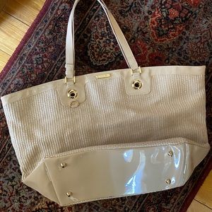 Versace parfums woven tote